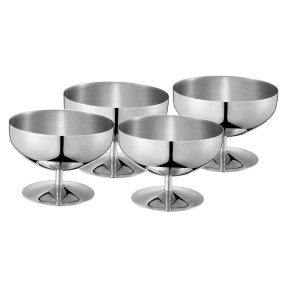 Daysi Eisbecher aus Edelstahl 25 cl, 4er-Pack