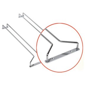 Glasrack i krom för upphängning 30 cm, 2-pack